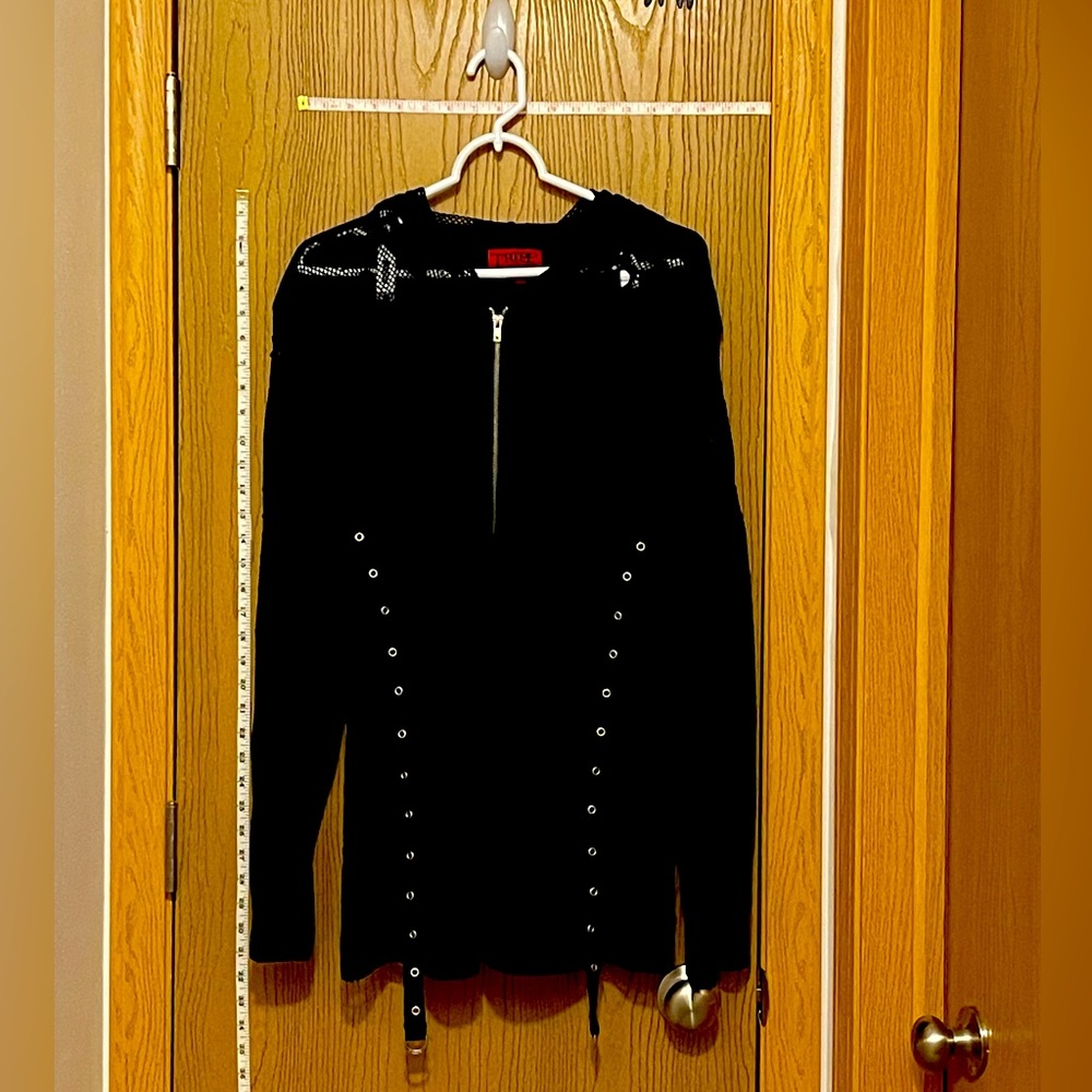 Tripp NY size 3X Skeleton lace zip up hoodie EUC *FIRM* HTF